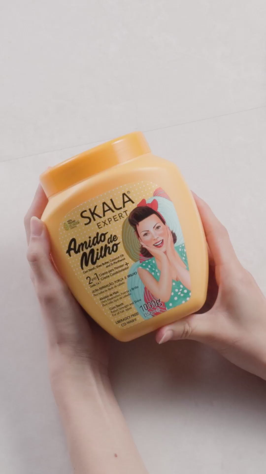Skala, corn starch, hair treatment cream, 1000g, deep moisture, all hair types
