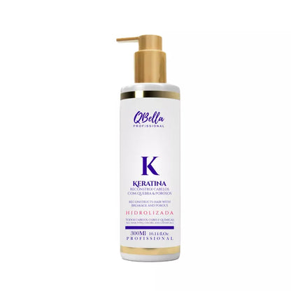 QBella, Keratina Hidrolizada, Après-shampooing réparateur pour cheveux, 300 ml