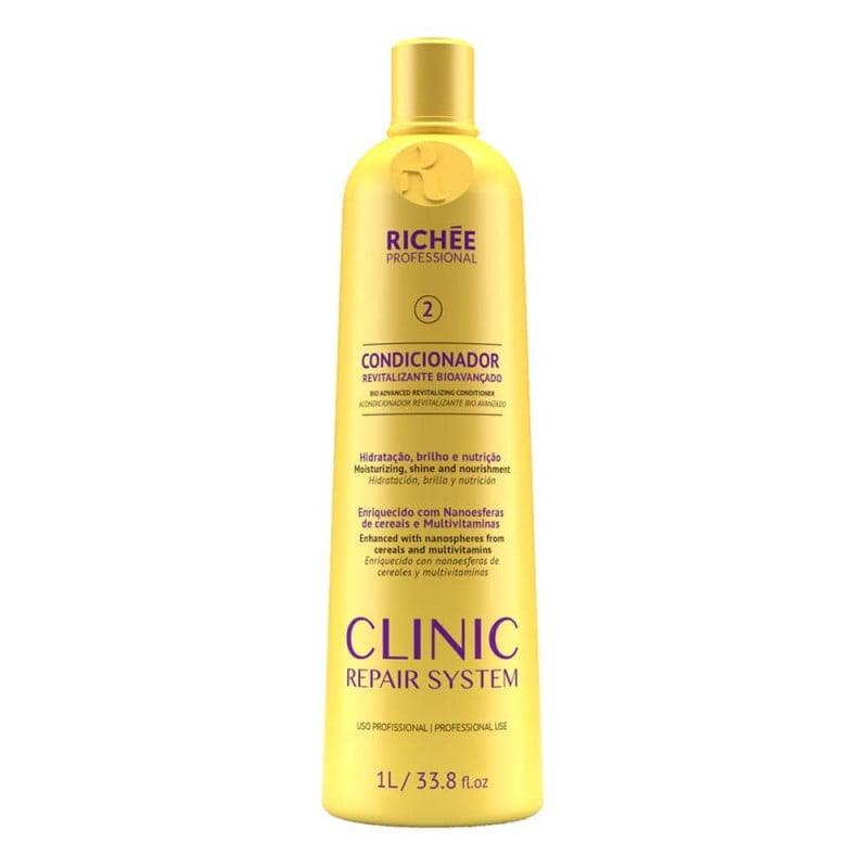 Richee, Clinic Repair System Revitalizante Bioavançado 2, Restoring Conditioner For Hair, 1L - BUY BRAZIL STORE
