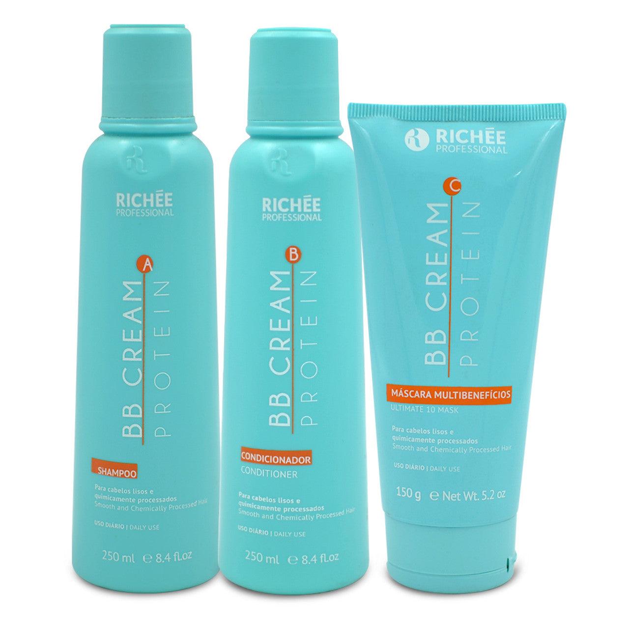 Richee, Kit Home Care BB Cream, 2x 250ml + 150g - BUY BRAZIL STORE
