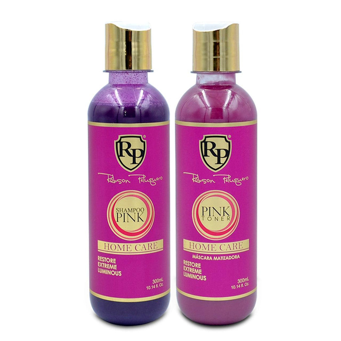 Robson Peluquero, Kit Home Care Pink, 2x 300ml / 2x10.14 fl.oz - BUY BRAZIL STORE