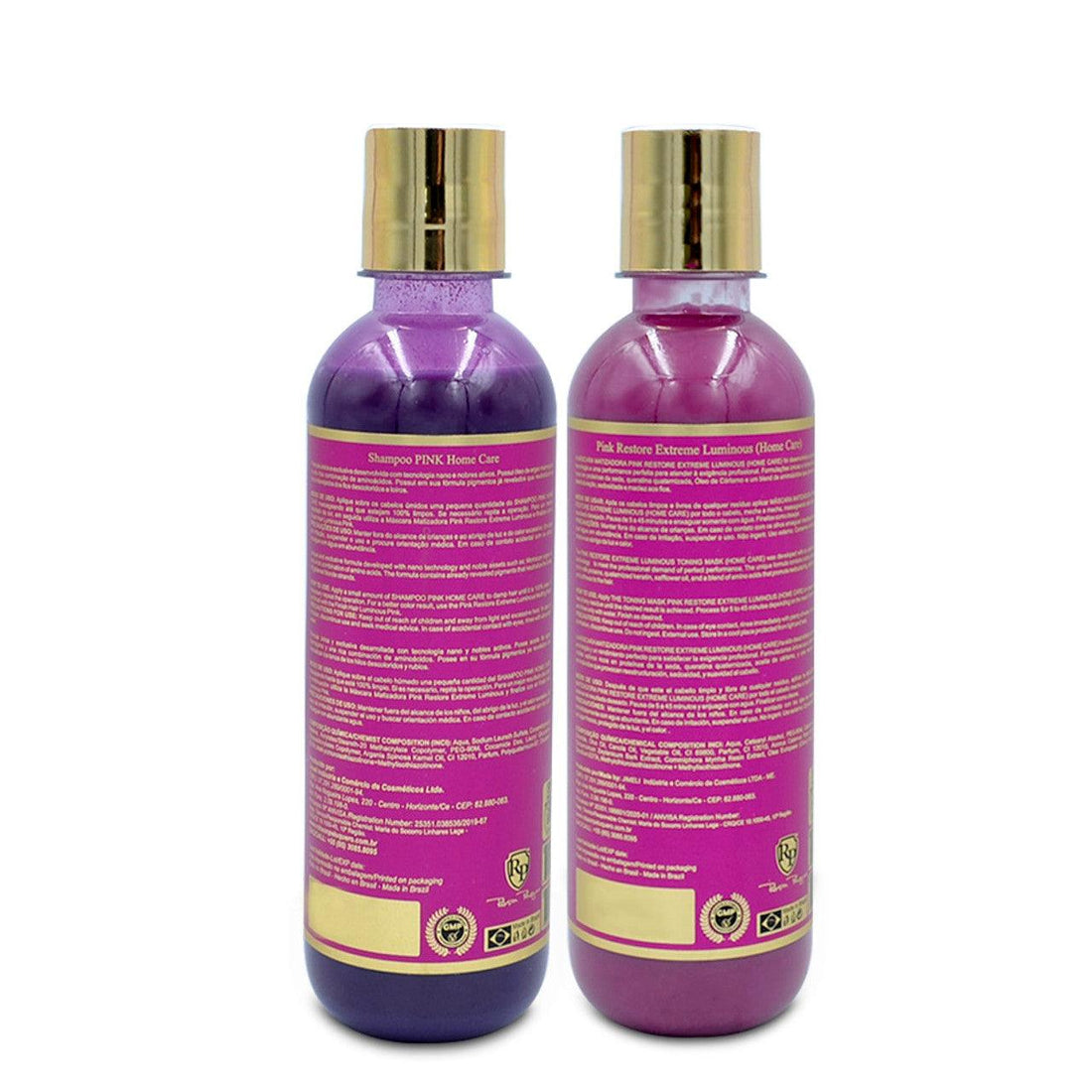 Robson Peluquero, Kit Home Care Pink, 2x 300ml / 2x10.14 fl.oz - BUY BRAZIL STORE