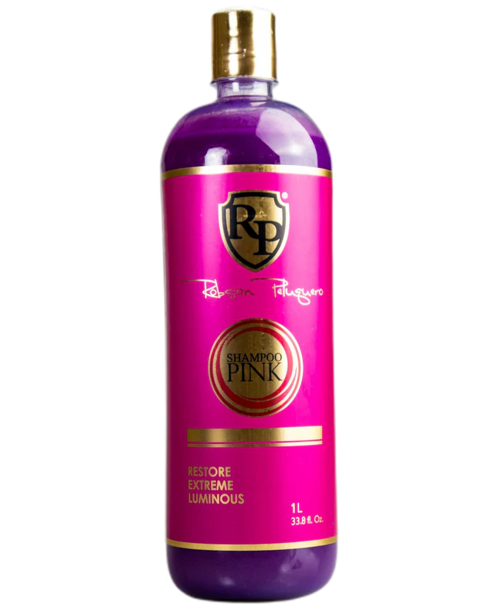 Robson Peluquero, Pink Toner Shampoo, Deep Cleansing Shampoo For Hair, 1L