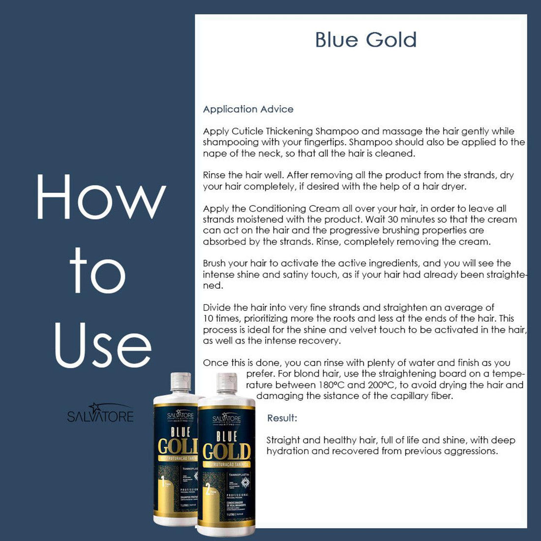 Salvatore, Kit Blue Gold Keratin, 2x 1L / 2x33.8fl.oz - BUY BRAZIL STORE