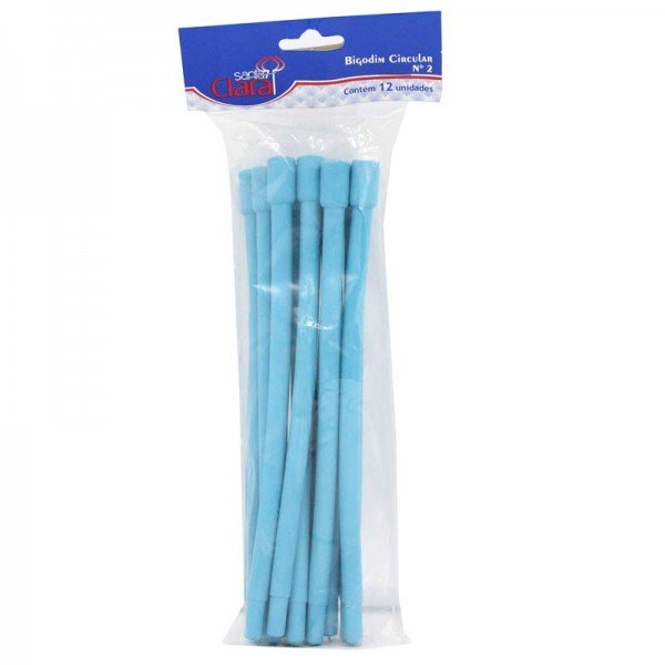 Santa Clara, Bigodim Bigudinho Circular, assorted colors, hair accessory, 12 units