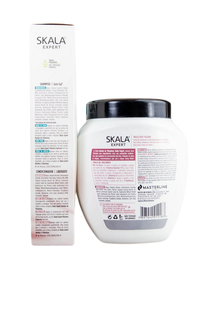 Skala Expert Bomba de Vitaminas Vitamin Pump SOS Hair Growth Nutrition Treatment Kit 3 Products - Skala