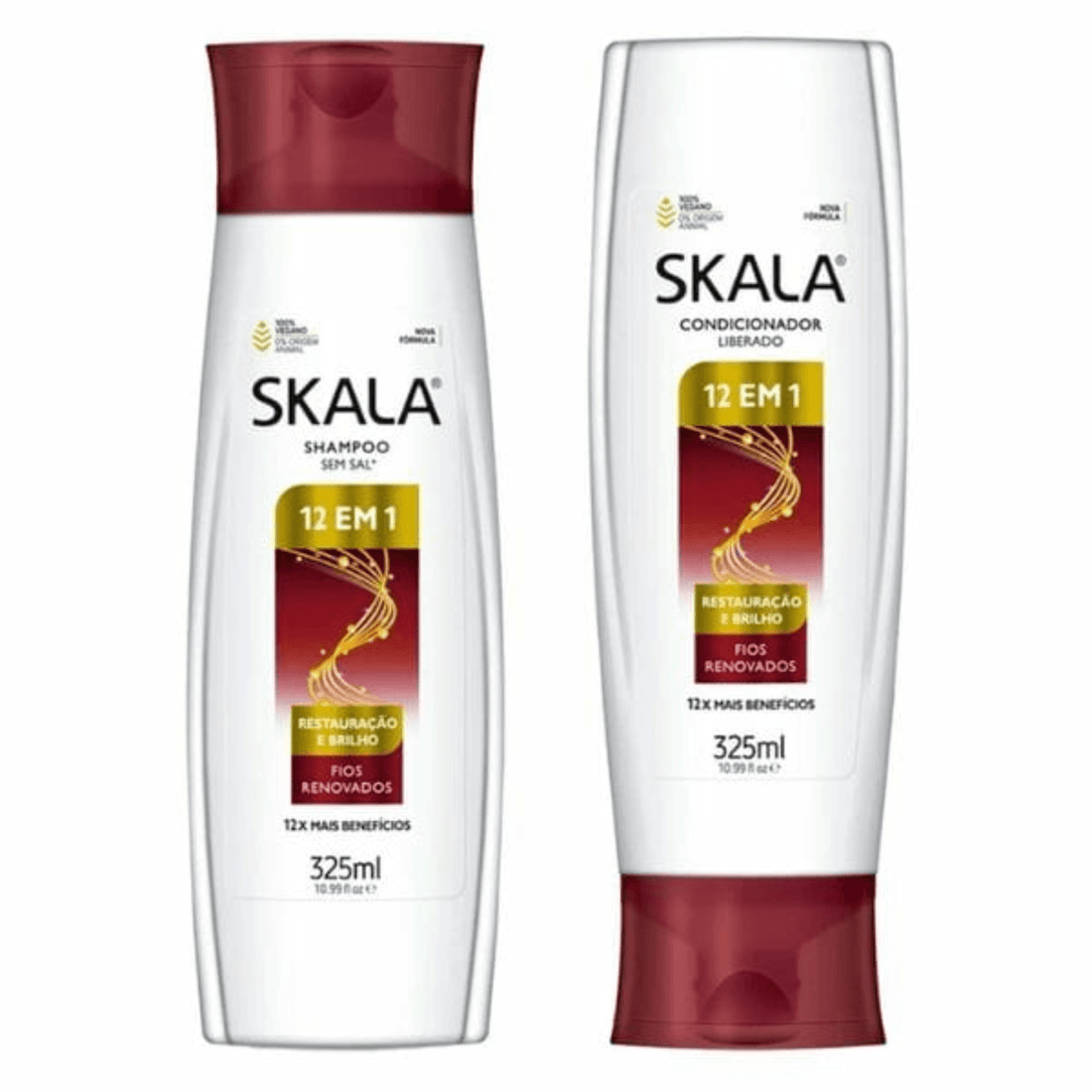 Skala Expert Collection 12 in 1 – Shampoo and Conditioner 2 x 325 ml | 2 x 10.9 oz - BUY BRAZIL STORE-buy brazil skala
