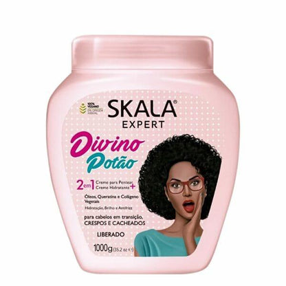 Skala Expert Divino Pot Cream for Hair Transition Crespo &amp; Cacheados 1000g | 35.2 oz - BUY BRAZIL STORE