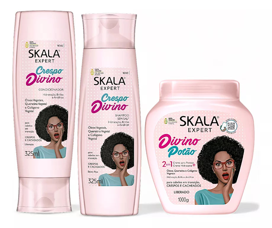 Skala Expert Divino Potao Curly Hair Transition Anti Frizz Moisturising Kit 3 Prod. - Skala