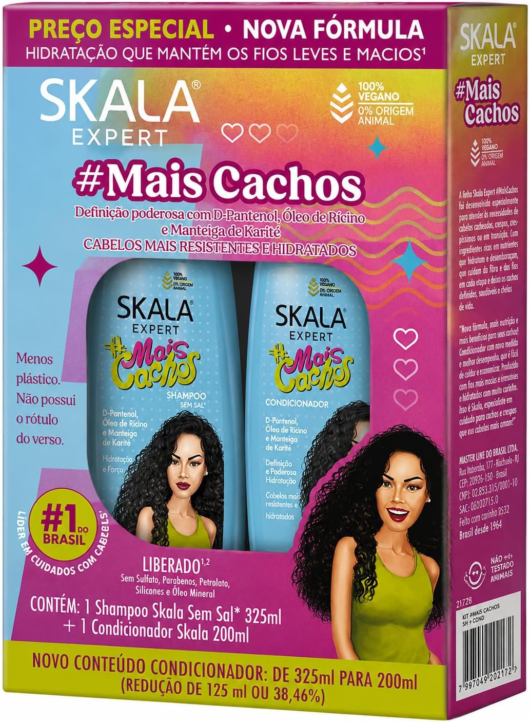Skala Shampoo Mais Cachos – Brazilian Shampoo &amp; Conditioner for Hydrated Curls