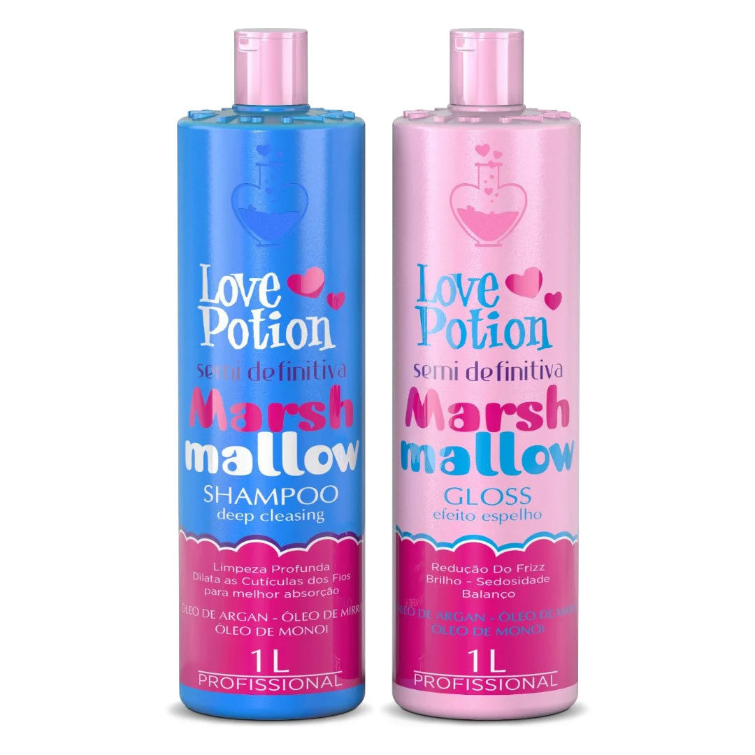 Love Potion, Marshmallow Gloss Hair Care, Kit 2x1L
