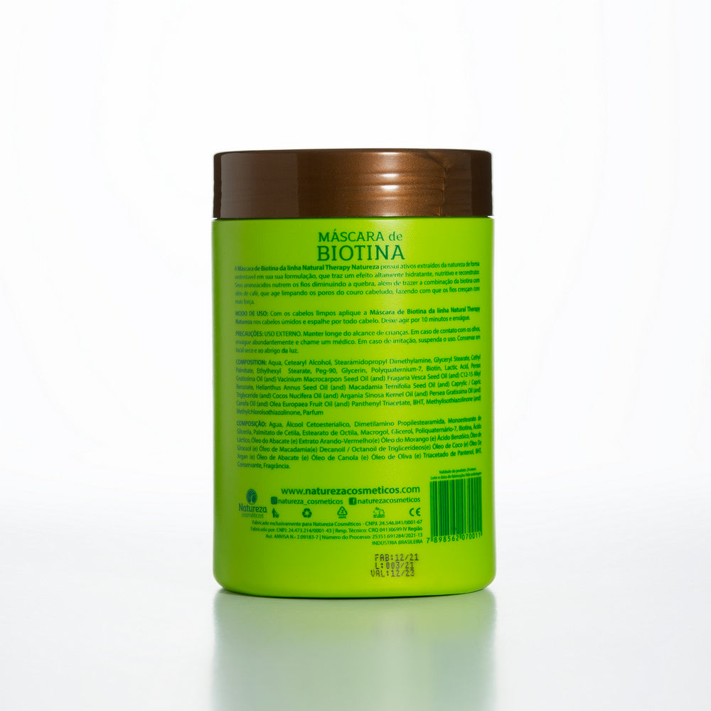 Natureza Cosmeticos, Natural Therapy Biotina, Hair Mask For Hair, 1kg