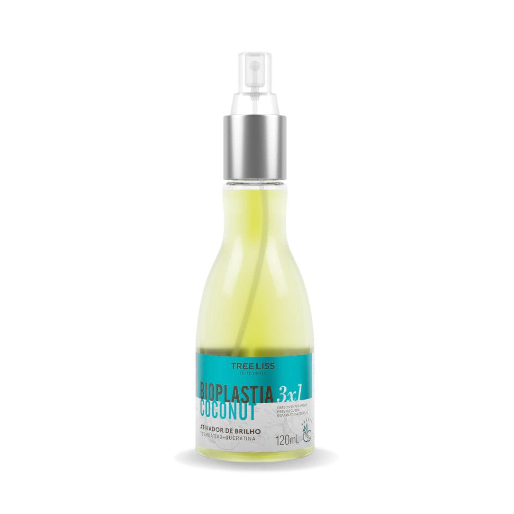 Tree Liss, Ativador de Brilho Coconut, Finishing Oil For Hair, 120ml - BUY BRAZIL STORE