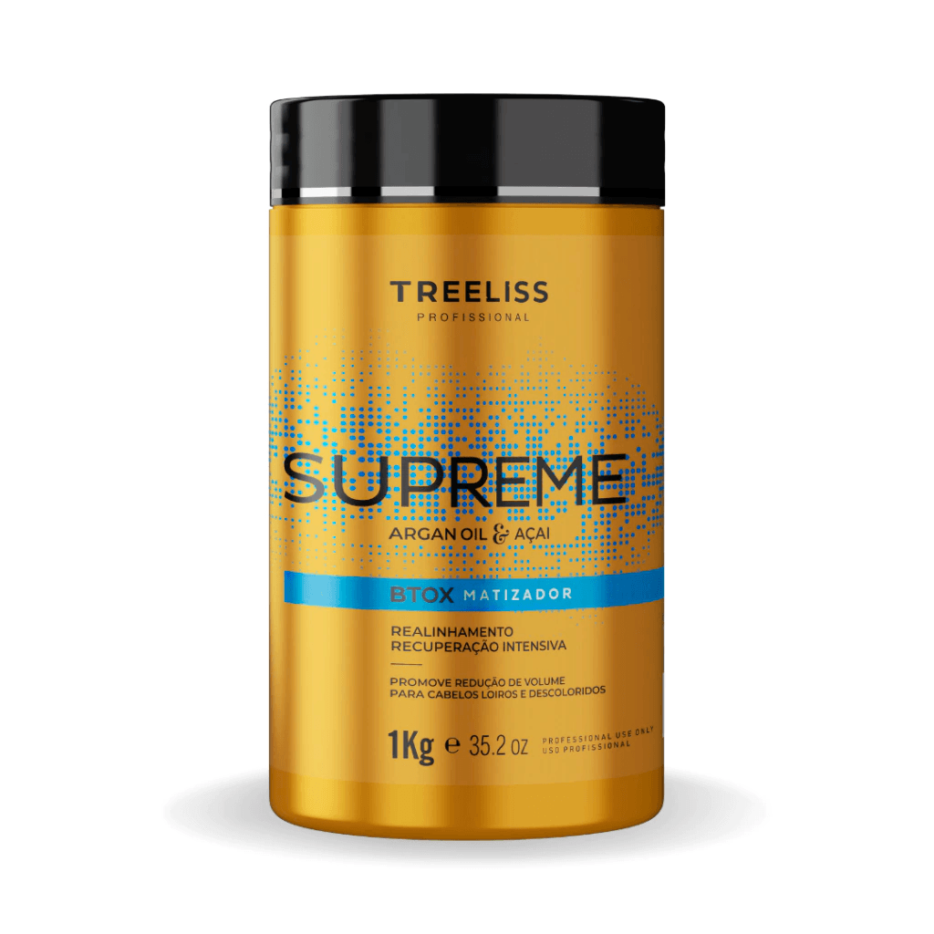 Treeliss Btox Matizador Supreme Argan e Açaí Hair Mask For Hair, 1Kg 35.2 oz - BUY BRAZIL STORE