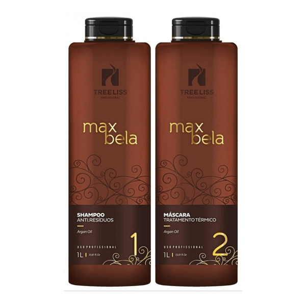 Treeliss, Kit Max Bella, Treatment, 2x 1L - BUY BRAZIL STORE