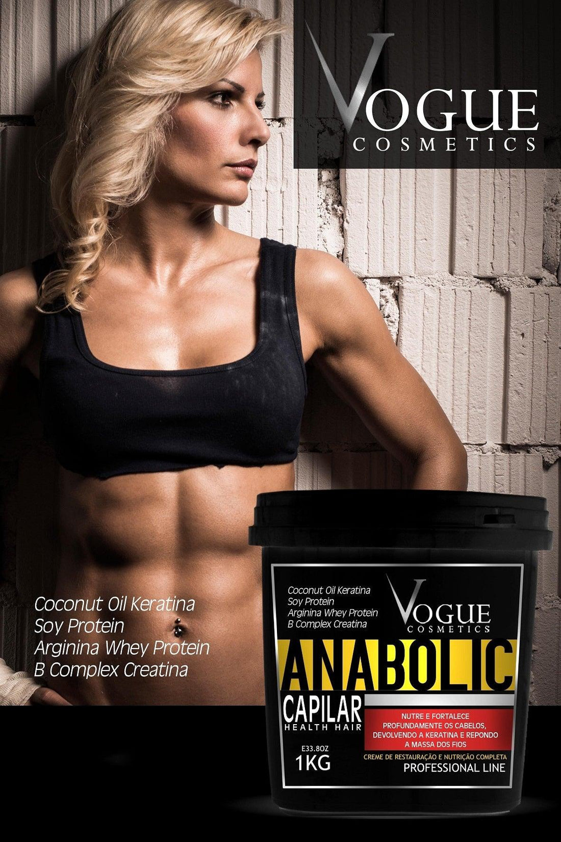 Vogue, Anabolic, Hair Mask For Hair, 1Kg - BUY BRAZIL STORE