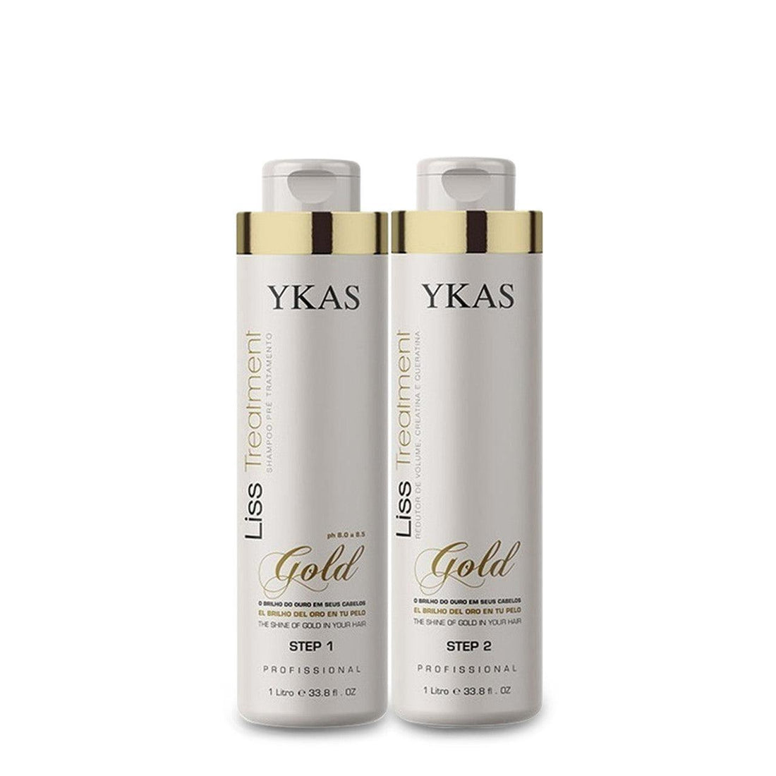 Ykas, Kit Gold, Reducer Treatment, 2x1L - BUY BRAZIL STORE