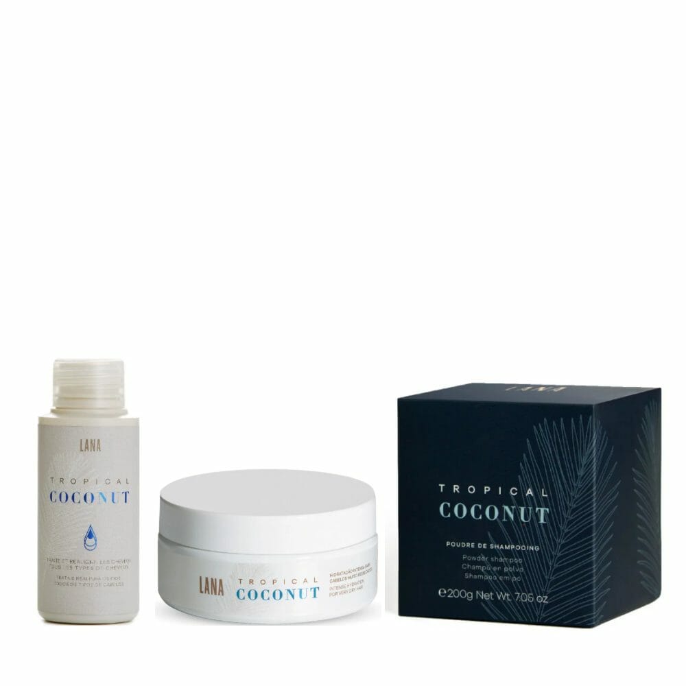 Tropical Coconut Smoothing Hair Treatment 100ml + Hair Mask 200g + Powder Shampoo 200g