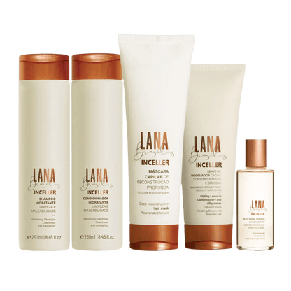 Kit Inceller Shampoo and Conditioner 250ml + Mask 250ml + Leave-In 200ml + Finishing Oil 60ml - BUY BRAZIL STORE